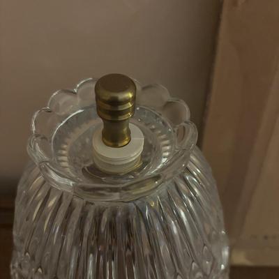 LOT 98: Signed Robert Cox Flora Still Life Painting & Crystal Night Light/Lamp