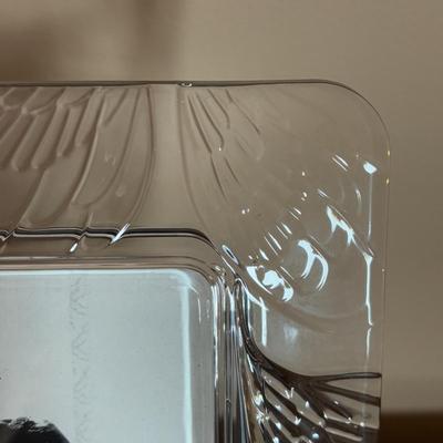 LOT 99: Marquis by Waterford Crystal Paisley 8 x 10 Picture Frame, Yellow Striped Vase, Hand Blown Yacht in Glass Dome & Glass...