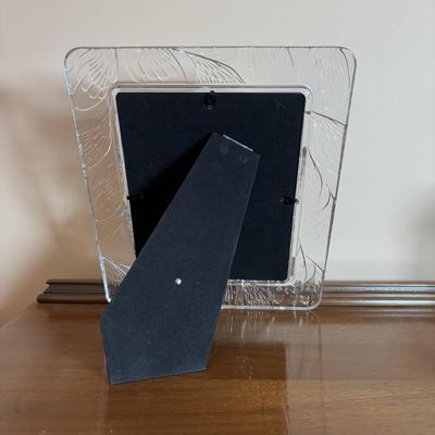 LOT 99: Marquis by Waterford Crystal Paisley 8 x 10 Picture Frame, Yellow Striped Vase, Hand Blown Yacht in Glass Dome & Glass...