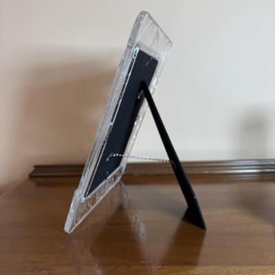 LOT 99: Marquis by Waterford Crystal Paisley 8 x 10 Picture Frame, Yellow Striped Vase, Hand Blown Yacht in Glass Dome & Glass...