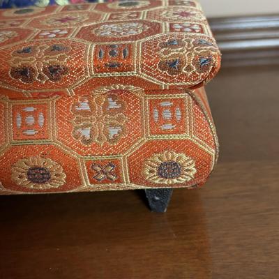 LOT 101: Framed Mixed Media Art Painting, Embroidered/Beaded Slippers, Multi-Colored Asian Motif Bag & More