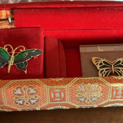 LOT 101: Framed Mixed Media Art Painting, Embroidered/Beaded Slippers, Multi-Colored Asian Motif Bag & More