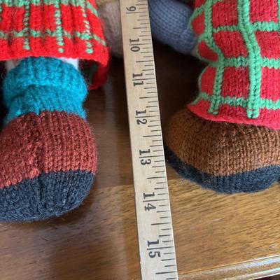 LOT 103: Scottish Bagpipe Chanter Kit, Junior Bagpipes, Tally Ho Scotty Dog Cardigan Sweater, Scottish Santa, & Knitted MacScarecrow...