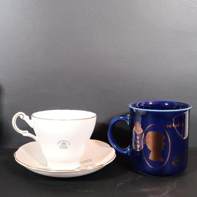 LOT 186: Regal Collection of English Royals Memorabilia Including a Wedgewood Princess Diana Plate, Royal Albert, Diana & Charles...