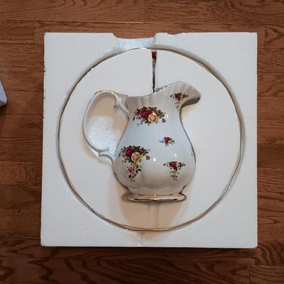 LOT 187: Royal Albert Old Country Roses China Pitcher and Basin