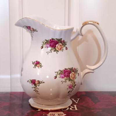 LOT 187: Royal Albert Old Country Roses China Pitcher and Basin