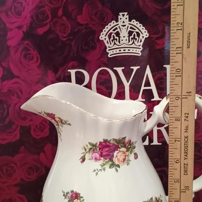 LOT 187: Royal Albert Old Country Roses China Pitcher and Basin