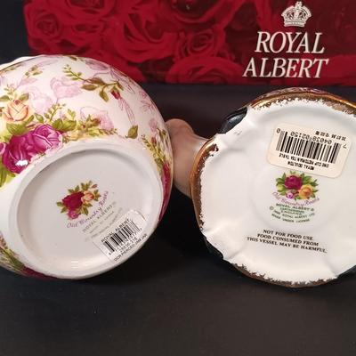 LOT 189: Royal Albert Old Country Roses Tea Pots. Jam Jar, Cracker Tray & More