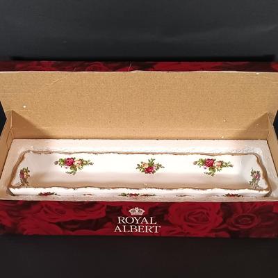 LOT 189: Royal Albert Old Country Roses Tea Pots. Jam Jar, Cracker Tray & More