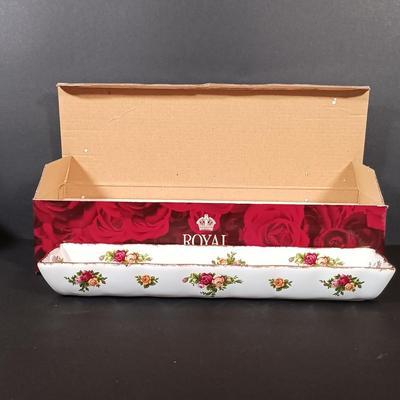 LOT 189: Royal Albert Old Country Roses Tea Pots. Jam Jar, Cracker Tray & More