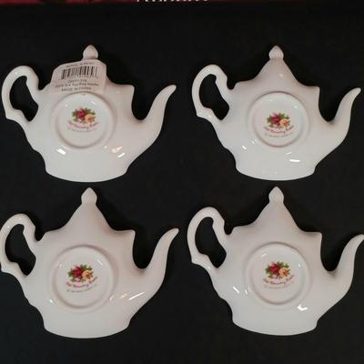 LOT 189: Royal Albert Old Country Roses Tea Pots. Jam Jar, Cracker Tray & More