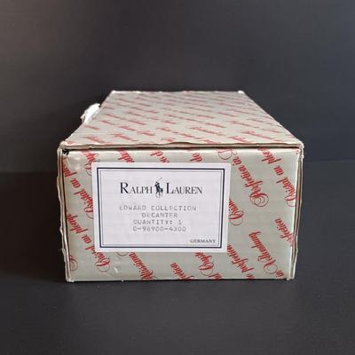 LOT 190: Ralph Lauren Edward Collection Crystal Decanter, Schott Mainz Jena Glasses & Magnor Glass