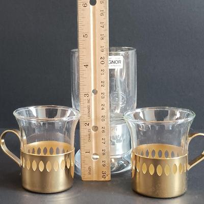 LOT 190: Ralph Lauren Edward Collection Crystal Decanter, Schott Mainz Jena Glasses & Magnor Glass