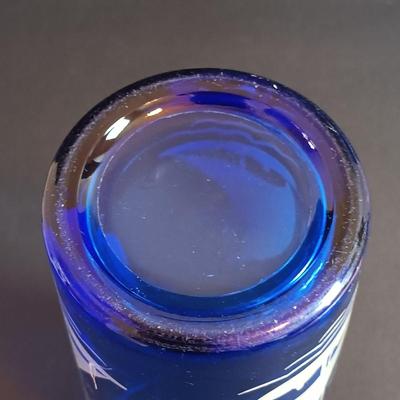 LOT 195: Vintage Cobalt Blue Sailboat Glass, S.S. Oceanic Coaster Set, Global Miniatures Artist Signed Prints & More