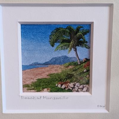 LOT 195: Vintage Cobalt Blue Sailboat Glass, S.S. Oceanic Coaster Set, Global Miniatures Artist Signed Prints & More