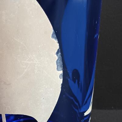 LOT 195: Vintage Cobalt Blue Sailboat Glass, S.S. Oceanic Coaster Set, Global Miniatures Artist Signed Prints & More