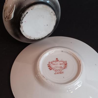 LOT 198: Vintage Embroidered Tapestry, Tourist Dolls, Chinese Paper Art & Mini Dragon Pottery