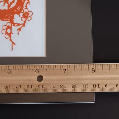 LOT 199: Set of (3) Framed Chinese Paper Art Birds, Framed Lee's Group 24K Gold Edged Plate & More