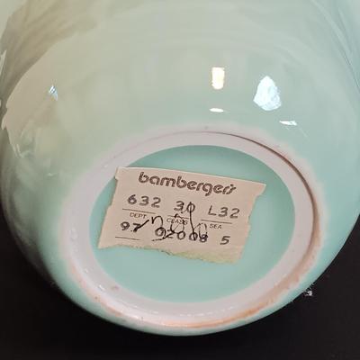 LOT 200: Bambergers Stone Pink Floral Bonsai Tree with Small Art Plates