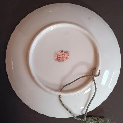 LOT 200: Bambergers Stone Pink Floral Bonsai Tree with Small Art Plates