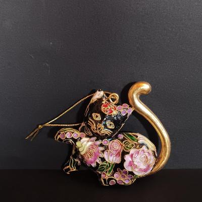 LOT 201: Collection of Cloisonne and Cloisonne-Inspired Jewelry & Figurines