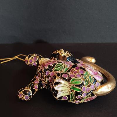 LOT 201: Collection of Cloisonne and Cloisonne-Inspired Jewelry & Figurines
