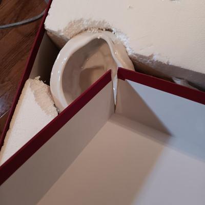 LOT 203: Waterford Holiday Heirlooms Georgian Santa Cookie Jar