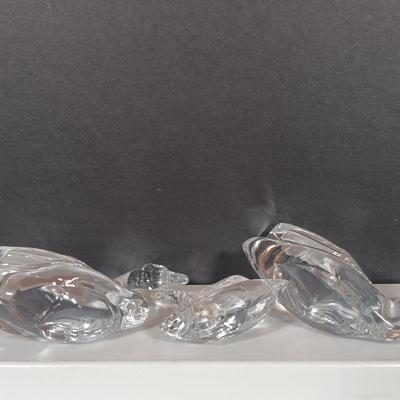 LOT 204: Collection of Crystal Swans, Lily Pads and Butterfly with Crystals