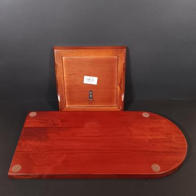 LOT 205: Royal Doulton Old Country Rose Tile Tray and Trivet, Royal Albert Holiday Chip and Dip Plate and Colander