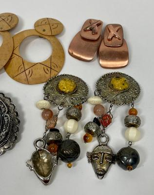 Lot of 6 Vintage Clip-on Earrings