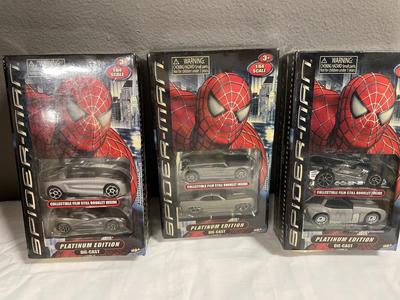 3 sets Spider-Man die cast cars