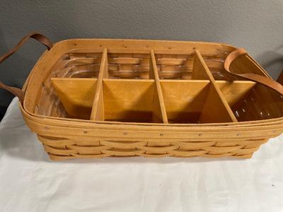 Longaberger Basket with compartment insert