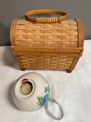 Longaberger Basket with compartment insert