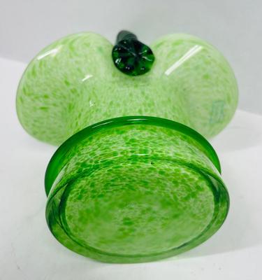 Eamon Of Ireland Blown Glass Basket Irish Shamrock St Patrick's Day Candy Dish