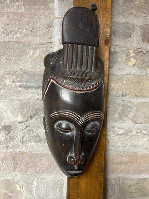 Vintage Carved Ebony Wood African mask