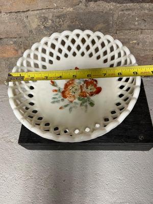Antique Milk glass pair