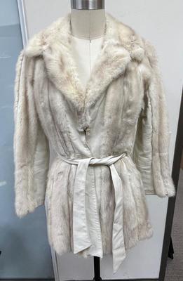 Vintage Belted Silver Mink Coat