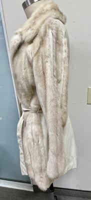 Vintage Belted Silver Mink Coat