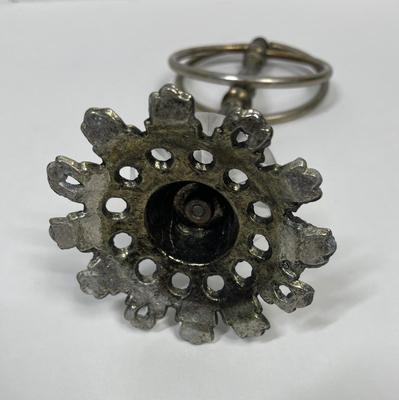 Vintage Brass Hand Towel Holder Double Ring Ornate Base Free Standing Art Noveau
