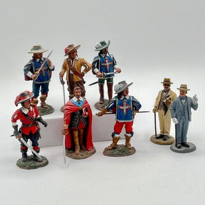 LOT 208K: King & Country Metal Figurines - Pike & Musket and Hercule Poirot