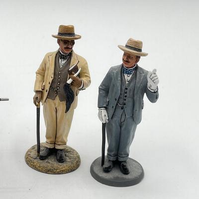 LOT 208K: King & Country Metal Figurines - Pike & Musket and Hercule Poirot
