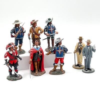 LOT 208K: King & Country Metal Figurines - Pike & Musket and Hercule Poirot
