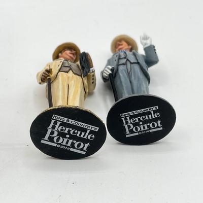 LOT 208K: King & Country Metal Figurines - Pike & Musket and Hercule Poirot