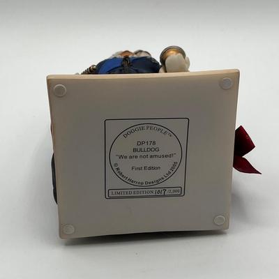 LOT 210K: Doggie People Figurines - Limited First Edition Bulldog "We Are Not Amused" and More