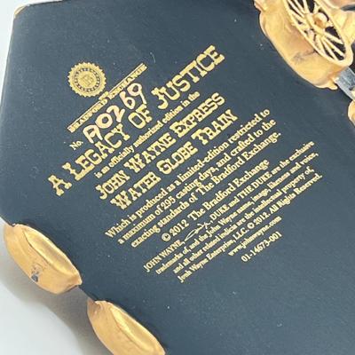 LOT 211K: Bradford Exchange John Wayne Express Water Globe Train Set