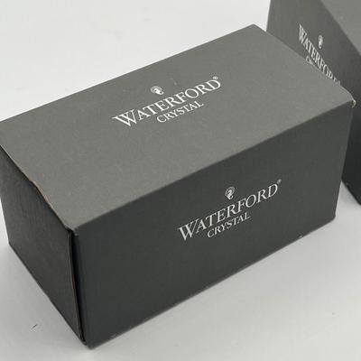 LOT 219K Waterford Crystal Christmas Ornament and Two Sets of Egg Cups in Original Boxes