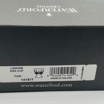 LOT 219K Waterford Crystal Christmas Ornament and Two Sets of Egg Cups in Original Boxes