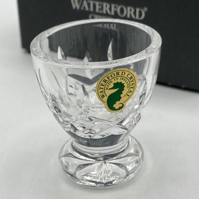 LOT 219K Waterford Crystal Christmas Ornament and Two Sets of Egg Cups in Original Boxes