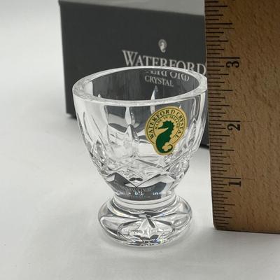 LOT 219K Waterford Crystal Christmas Ornament and Two Sets of Egg Cups in Original Boxes