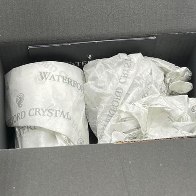 LOT 219K Waterford Crystal Christmas Ornament and Two Sets of Egg Cups in Original Boxes